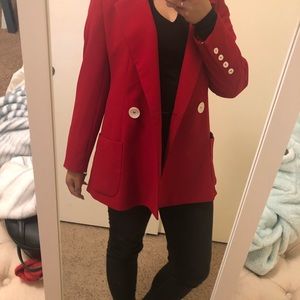 Zara red blazer